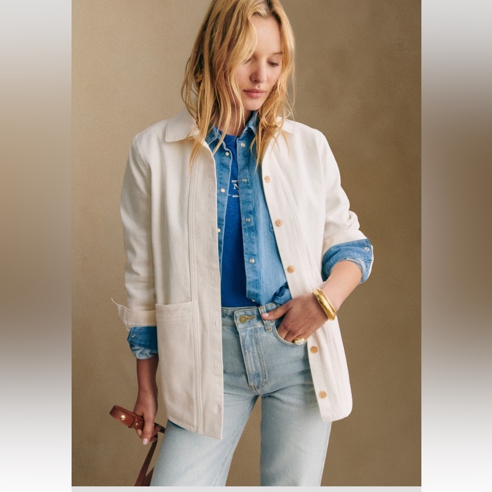 NWT Sezane Will Jacket Medium in Ecru